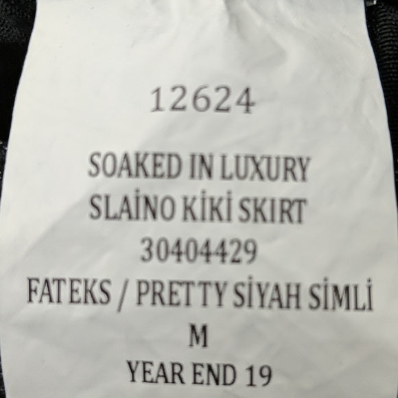 NWT ~ SOAKED IN LUXERY Silver Glitter  Skirt - Picture 8 of 8